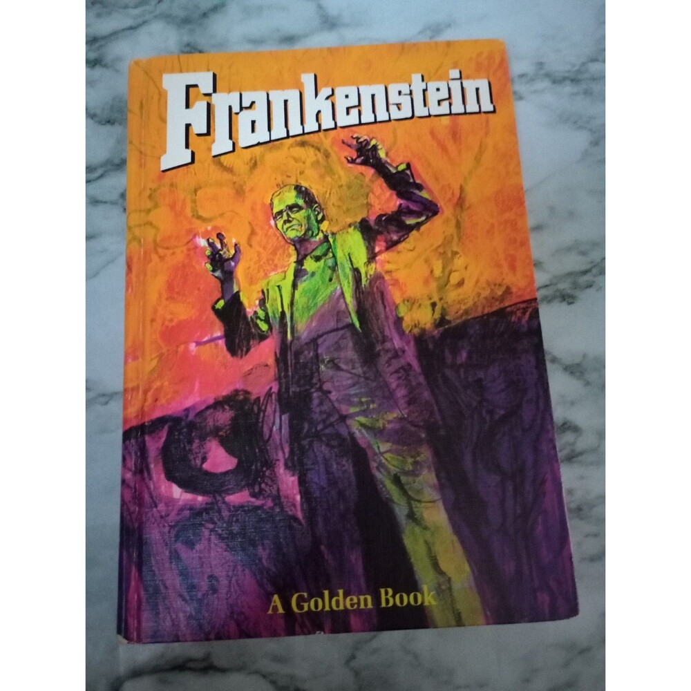 VTG 1968 Frankenstein A Golden Book Horror Fiction Novel